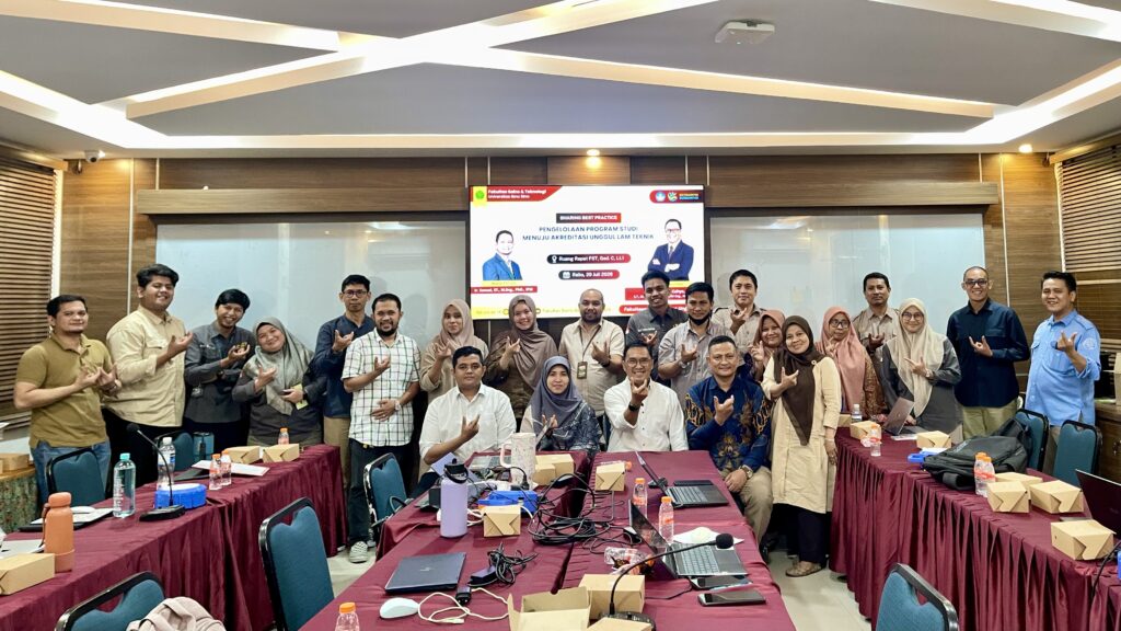 Perkuat Tata Kelola Program Studi, FST UIS Gelar Sharing Best Practice Menuju Akreditasi Unggul LAM Teknik